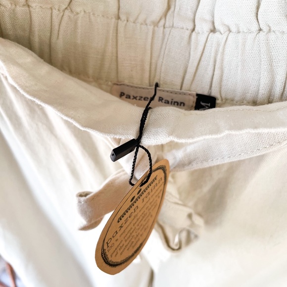 SOLD✨ Oatmeal Linen Culottes - Picture 4 of 6